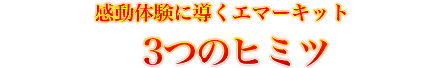 感動体験に導くエマーキット3つのヒミツ