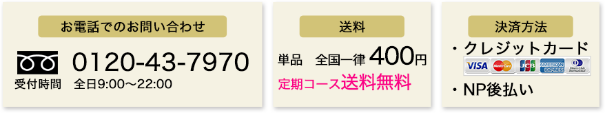 電話・送料・決済